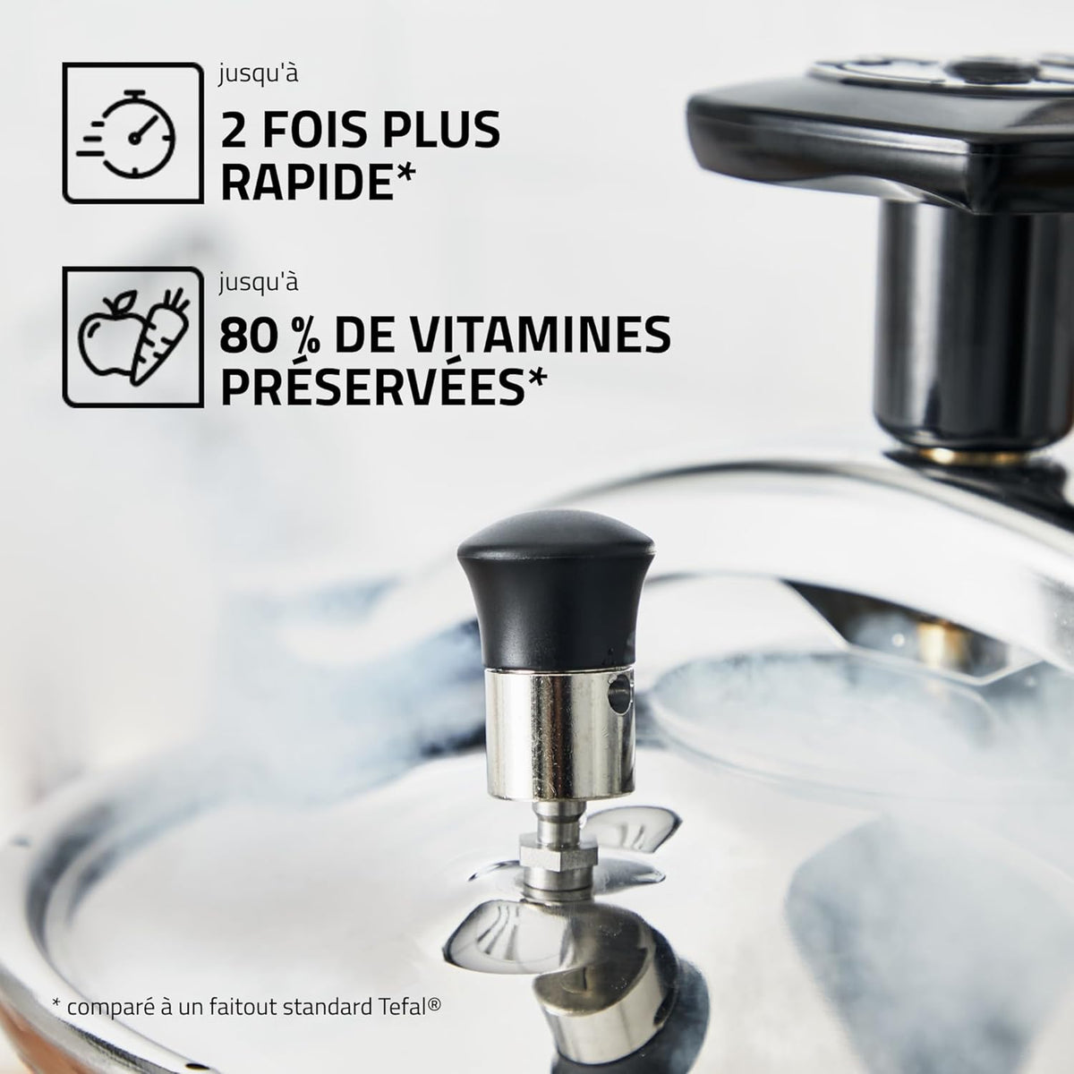 iFarh.com cocotte minute Seb 6L autocuiseur en inox tous feux dont induction fabriqué en France 80% vitamines préservées