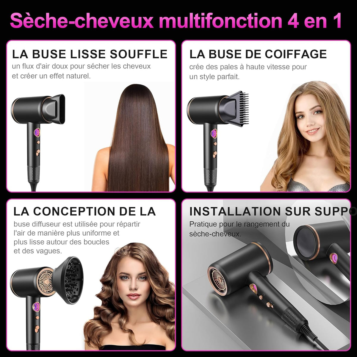 iFarh.com sèche cheveux ionique 
 professionnel 2400W